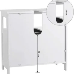 Parya Home Wastafelonderkast, zonder wastafel, veel opslag, wit