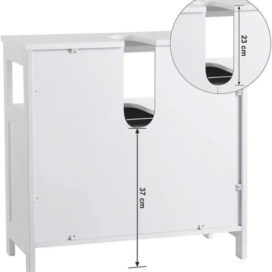 Parya Home Wastafelonderkast, zonder wastafel, veel opslag, wit