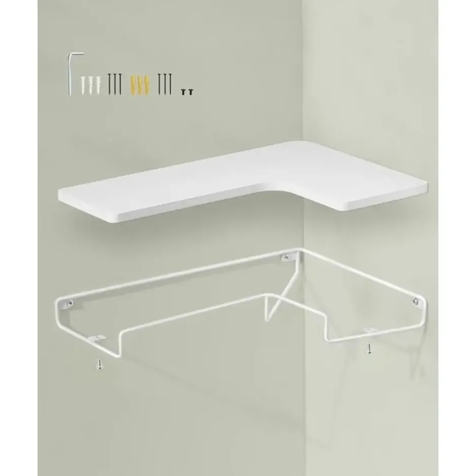 Parya Home zwevende planken, set van 2, L-vormige hoekplanken