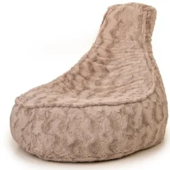 Parya Stoel Zitzak Bont - Zitzakfauteuil - Woonkamerzitzak - Beige - Senior