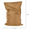 Parya Zitzak Nylon - Zitzakfauteuil - Woonkamerzitzak - Camel - 100 x 150
