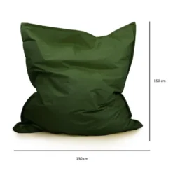 Parya Zitzak Nylon - Zitzakfauteuil - Woonkamerzitzak - DonkerGroen - 130