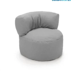 Parya - Zitzak Stoel Junior - Grijs - 70 x 50 cm - Kinderstoel met Vulling