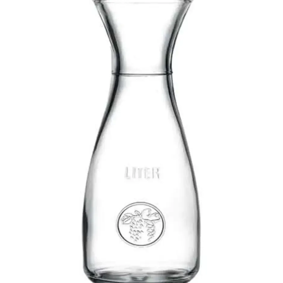 Pasabache water karaf - 1 liter - glas - transparant - waterkan