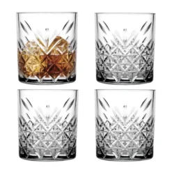 Pasabahce Whisky tumbler glazen - 4x - Timeless serie - 340 ml
