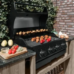 Patton Opus Inbouw Gasbarbecue 3 + 1 - zwart