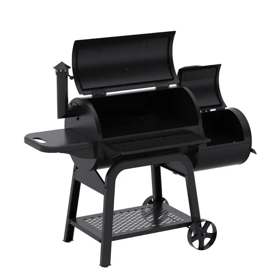 Patton Smoker Houtskoolbarbecue Oklahoma - Zwart