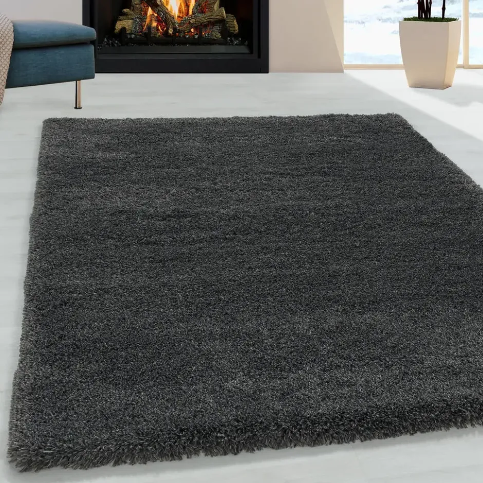 Pearl Soft Hoogpolig Vloerkleed Grijs - 160x230 CM