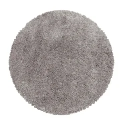 Pearl Soft Rond Hoogpolig Vloerkleed Beige - 200 CM Ø