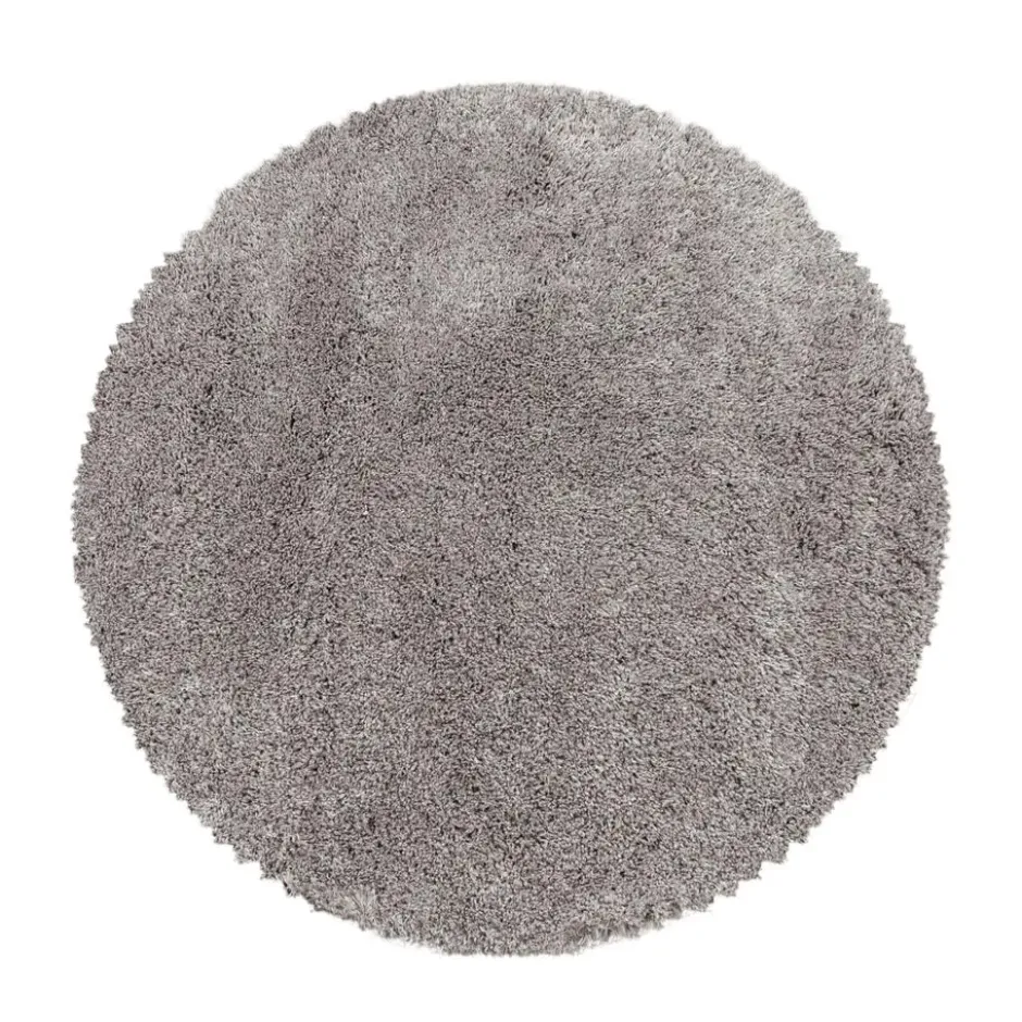 Pearl Soft Rond Hoogpolig Vloerkleed Beige - 200 CM Ø