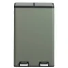 Pedaalemmer Duo - groen - metaal - 60 liter
