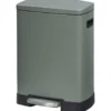 Pedaalemmer Paco - groen metaal - 25L+15L