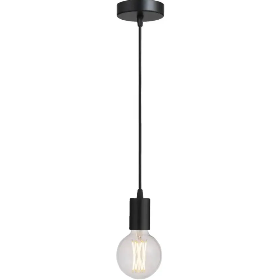 Pendel hanglamp - zwart - E27 - 200 cm