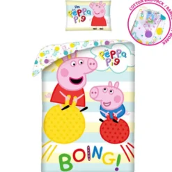 Peppa Pig Dekbedovertrek Boing - 140 x 200 + 70 x 90 cm - Katoen