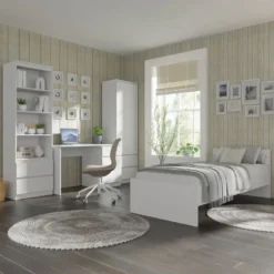 1-persoons bed Maja 90x200 cm - Wit mat
