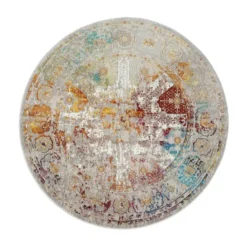 Picasso Feraghan Vintage Rond Vloerkleed Multi / Beige - 240 CM Ø
