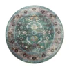 Picasso Pablo Vintage Rond Vloerkleed Groen / Multi - 200 CM Ø