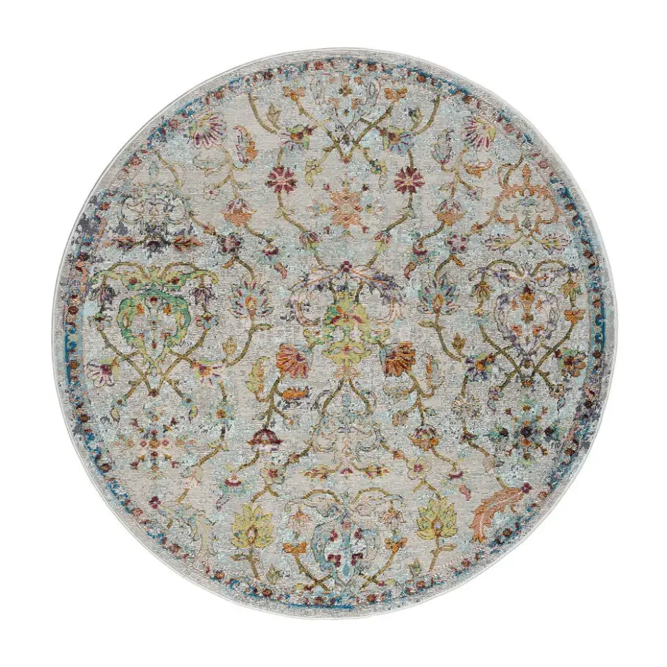 Picasso Sarough Vintage Rond Vloerkleed Creme / Beige - 200 CM Ø