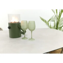 Pisa/Taste Manolo Deens ovale 4-persoons tuinset 180x95 cm. - Latte