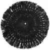 Placemat Raffia - zwart - D38 cm - rond - tafel onderleggers