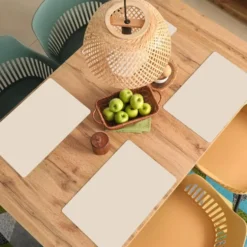 Placemat 6 stuks 45x30 cm Beige - Effen kleur