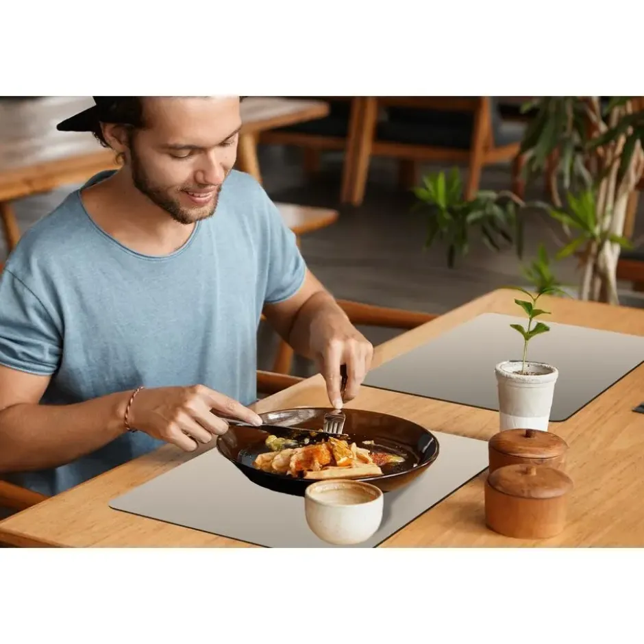 Placemat 6 stuks 45x30 cm Beige - Effen kleur