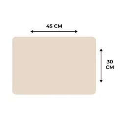 Placemat 6 stuks 45x30 cm Beige - Effen kleur