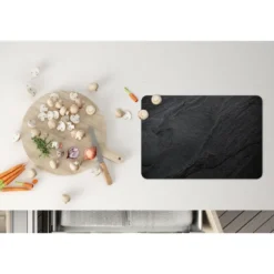 Placemat 6 stuks 45x30 cm Beton - Zwart - Industrieel
