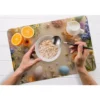 Placemat 6 stuks 45x30 cm Bloemen - Pastelkleuren - Paaseieren - Taupe