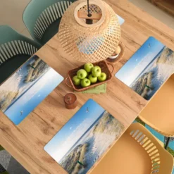 Placemat 6 stuks 45x30 cm Duin - Meeuw - Strand - Zee - Zon