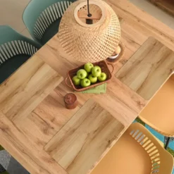 Placemat 6 stuks 45x30 cm Houtlook - Bruin - Hout