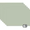 Placemat 6 stuks 45x30 cm Mintgroen - Effen kleur