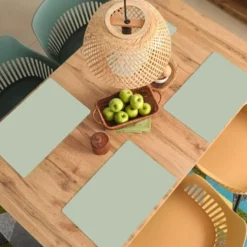 Placemat 6 stuks 45x30 cm Mintgroen - Effen kleur