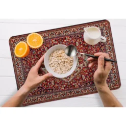 Placemat 6 stuks 45x30 cm Perzisch Tapijt - Vloerkleed - Patronen - Rood