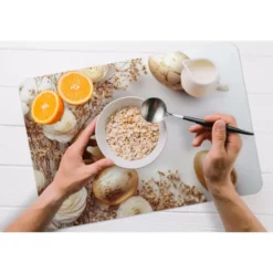 Placemat 6 stuks 45x30 cm Rozen - Paaseieren - Droogbloemen - Goud