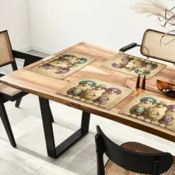 Placemat 6 stuks 45x30 cm Schaapjes - Eieren - Bloemen - Pasen