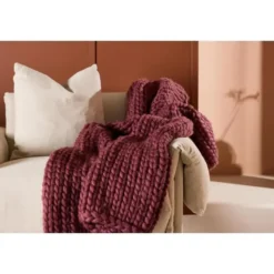 Plaid Burgundy Stof - 170x130cm - Kate