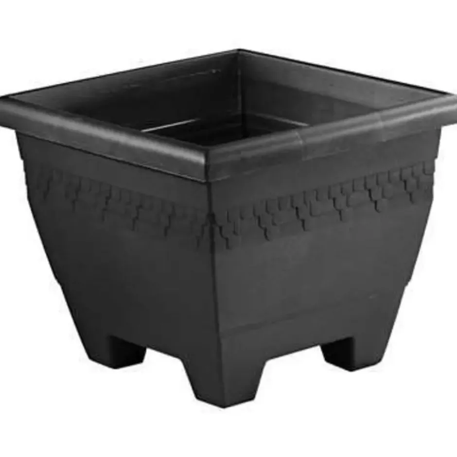 Plantenbak - vierkant - antraciet - 40 cm