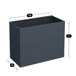 Plantenbak - 100 x 50 x 77 cm - Antraciet