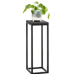 Plantentafel Gijs - zwart - 70x25x25 cm