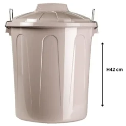Plasticforte afvalemmer - beige - 21L - kunststof - H42 cm