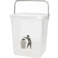 Plasticforte Gft afvalbakje - 5L - afsluitbaar - 20 x 17 x 23 cm