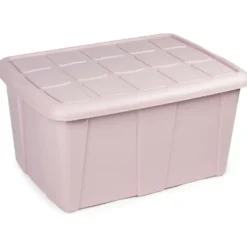 Plasticforte Opbergbox met deksel - Lichtroze - 60L - kunststof