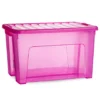 Plasticforte Opbergbox met deksel - roze - 47L - kunststof