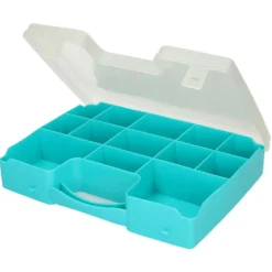 Plasticforte Opbergkoffer - 13-vaks - blauw - 27,5 cm