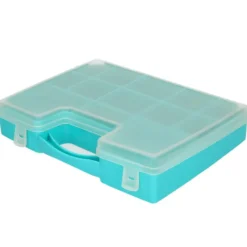 Plasticforte Opbergkoffer - 13-vaks - blauw - 27,5 cm