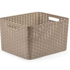 Plasticforte Opbergmand - Kastmand - kunststof - taupe - 28L