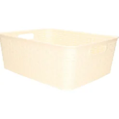 Plasticforte Opbergmand/kastmand - kunststof - zacht geel - 12L