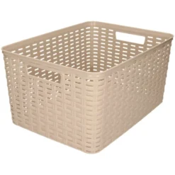 Plasticforte Opbergmand - Kastmand - kunststof - taupe - 18L