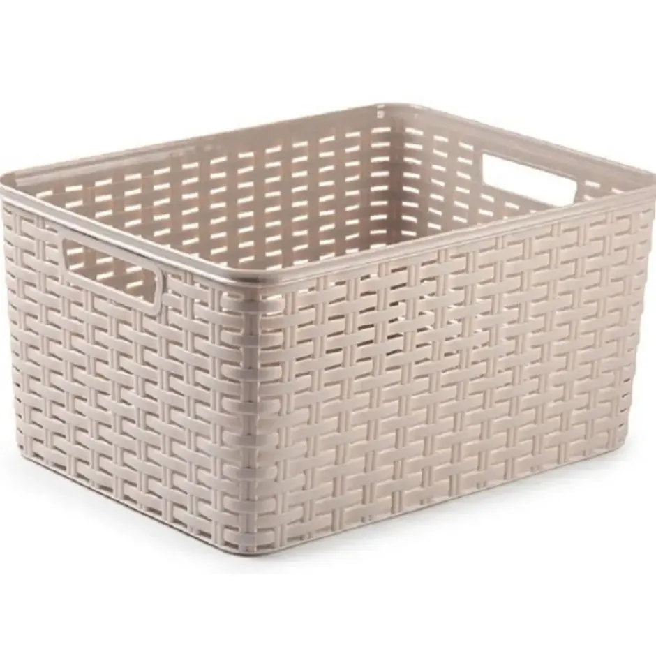 Plasticforte Opbergmand - Kastmand - kunststof - taupe - 18L